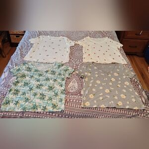 Set Of 4 Graphic Tees